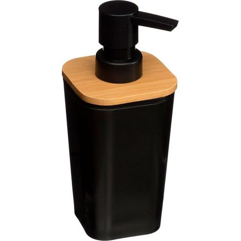 Distributeur De Savon De Bain Bambou-Noir Collection 'NATUREO' (1/2)