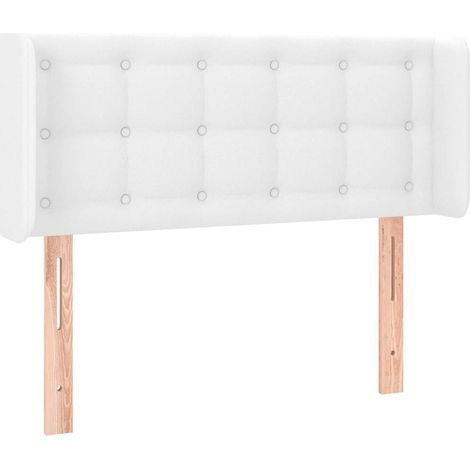 Maison Exclusive - Testiera ad Orecchio Bianca 103x16x78/88 cm in Similpelle (1/5)