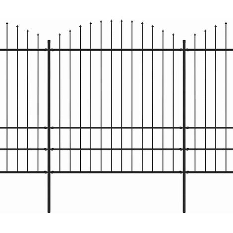 Maison Exclusive - Gartenzaun mit Speerspitze Stahl 359 x 200 cm