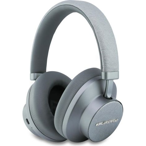 Karl Lagerfeld Saffiano Elongated Bluetooth ANC Over-Ear-Kopfhörer Grau (1/5)