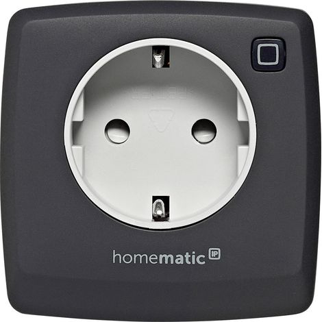 Homematic IP  Steckdose   Homematic IP Funk Schalt-Mess-Steckdose, anthrazit