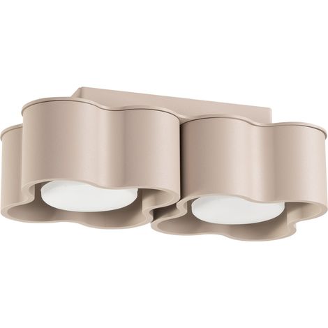 Lámpara de techo OVIO 2 taupe aluminio 2xGx53 Sollux (1/5)