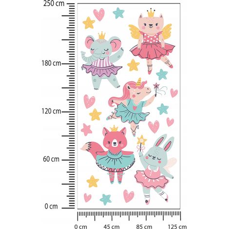 Kinderaufkleber Bunte Feen 125x250cm (1/2)
