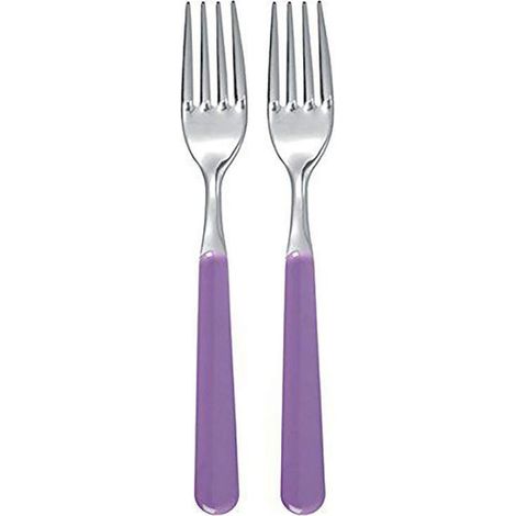 Excelsa Trendy set 2 forchette lilla acciaio inox