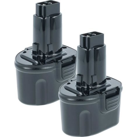 vhbw 2x Akku Ersatz für DeWalt DE9057 für Elektrowerkzeug (2000 mAh, NiMH, 7,2 V)