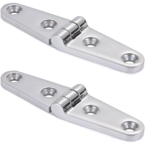 Charnières de meuble polies par miroir de charnière de porte d'acier inoxydable pour le Charnières bateau marin SUS316 101.5mm26mm 2pièces (1/4)