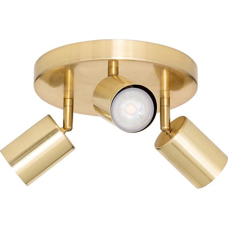Plafonnier 3 Spots Orientables "Vico" 20cm Doré