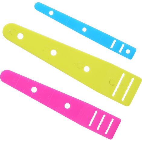 Lot de 3 enfile-bandes plats en plastique coloré, outil facile à tirer, accessoires de couture pour vêtements et loisirs créatifs (1/5)