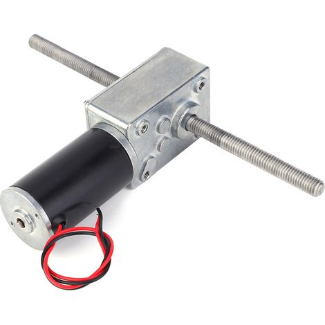 Moteur à engrenages à vis sans fin turbo à double arbre métallique 24 V, vis M8, 17 (1/5)