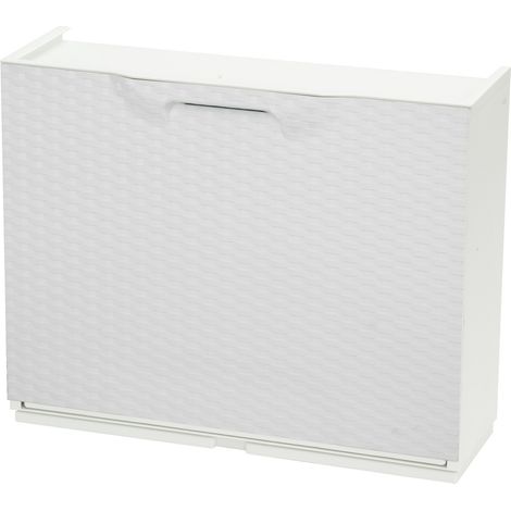 7PZ MODULO SCARPIERA CM 51X17,3X41H RATTAN BIANCO (1/2)