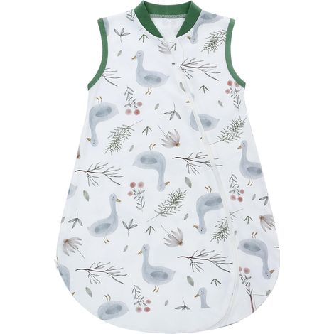 Gigoteuse d'été pour bébé 68-78cm, Sac de Couchage de 100% Coton pour Nouveau-né Garçons Filles 0-18 Mois, Respirant Lavable Couverture Portable sans Manches, Doux et Confortable (1/5)