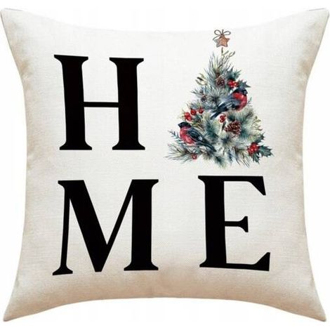 Funda de almohada navideña de invierno ECARLA 45x45cm Árbol de Navidad HME POD126