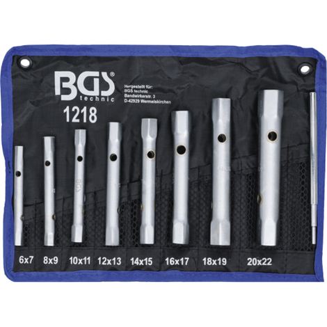 Jeu de clés à pipe 6 x 7 - 20 x 22 mm 9 pièces Kraftmann (1/5)