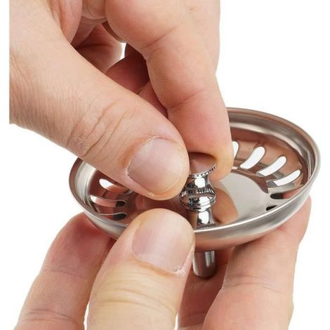 Panier À Tamis Pour Évier - Diamètre 80 Mm - Tige 40 Mm - En Acier Inoxydable - Lot De 2 (1/3)