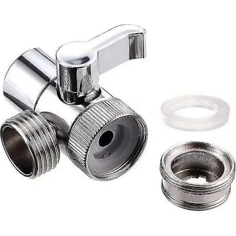 Umstellventil-Adapter für WC, Bidet, Dusche und Waschbecken, Küchenarbeitsplatten-Trennwand, Umstellventil, Wasserhahnanschluss [FW] (1/5)