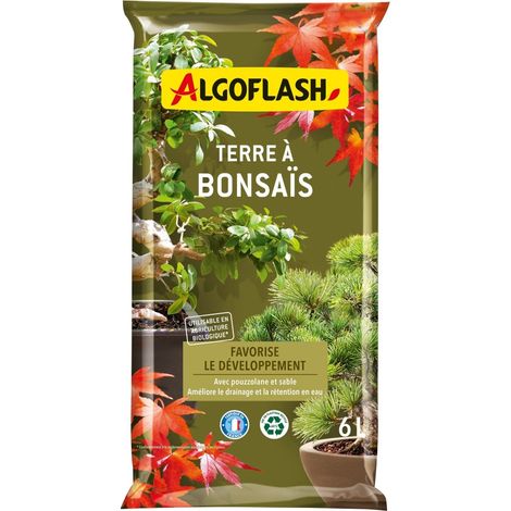 Terriccio per bonsai con torba di sfagno, ALGOFLASH 6 litri ALGOFLASH