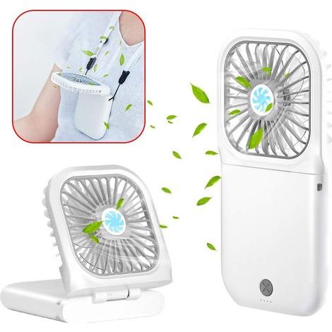 Ventilateur portable petite batterie de ventilateur 3000mah, ventilateur de bureau USB ventilateur Personnel Bureau / maison / extérieur / camping (1/5)
