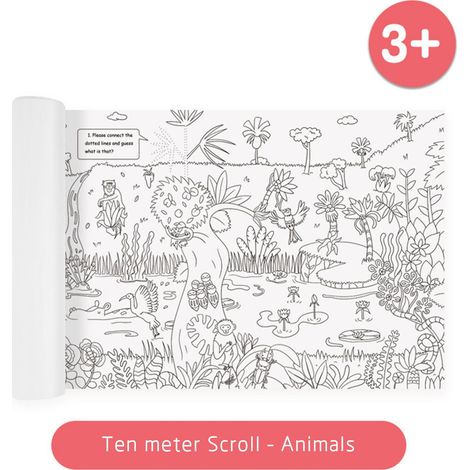 Poster De Coloriage - Forêt Géante - Papier Épais 43 X 1000 Cm - Activité Artistique Éducative Pour Enfants - Décoration Murale - 1 Pièce (1/4)