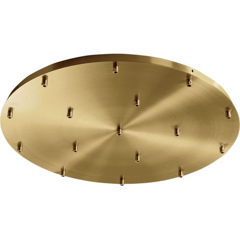 Rosone Tondo per Lampada a Sospensione OFELIA MINI B T/16 - 16 Fori, Metallo Finitura Ottone con Kit Fissaggio e Morsettiera - Gea Luce (1/3)