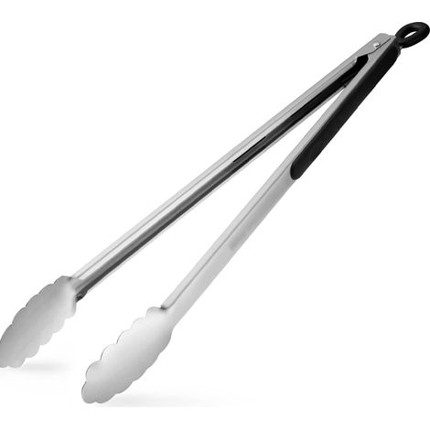 Pince de cuisine extra longue de 44.5 cm en acier inoxydable de qualité supérieure pour la cuisson, grillade, barbecue, buffet (1/5)