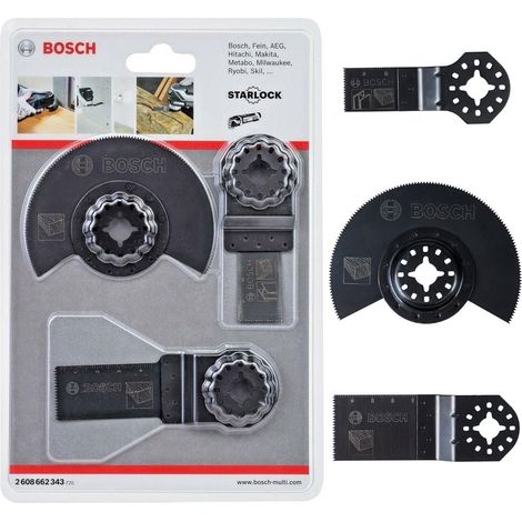 Bosch 2608662343 3 Piece Starlock Multi Tool Plunge Blade Set Wood Metal GOP (1/5)