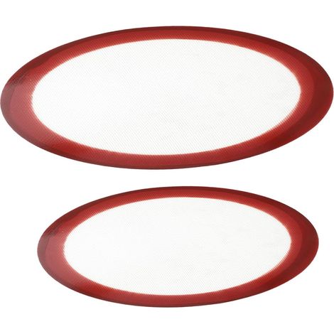 Toyvian 2 pièces Tapis de Cuisson Rond Silicone Alimentaire Antidérapant Résistant Chaleur Réutilisable Tapis Pâtisserie Non Adhérent pour Pizza et Cuisson'-'- (1/5)