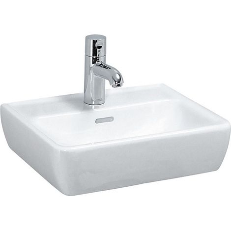 Lave-mains LAUFEN PRO A 450 x 340 mm avec trop-plein, 1 trou pour robinet design Bahama beige LAUFEN
