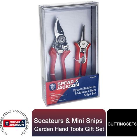 Spear & Jackson Gift Set of Secateurs & Mini Snips Garden Hand Tools