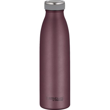 Bouteille isotherme en acier inoxydable mat 0,50 l Résistant aux boissons gazeuses 12 h chaud 24 h froid Anti-fuite Pour l'école, les déplacements et le bureau (1/5)