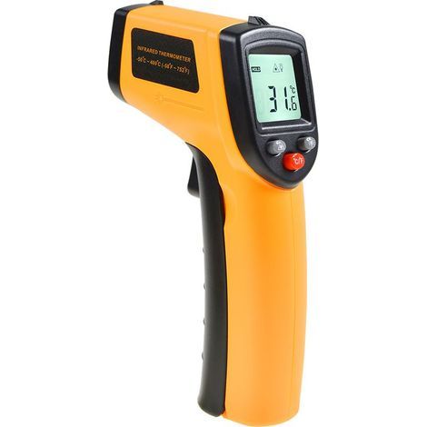 Thermomètre Infrarouge, Sans Contact Laser Thermomètre Infrarouge de -50°C à 400°C, Ecran LCD Rétroéclairé (Pas pour l'homme) (1/5)