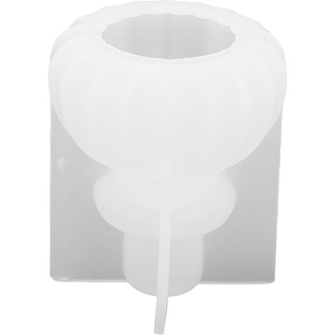 Moule à bougie en silicone réutilisable, flexible, portable, forme de citrouille unique pour coulée de résine et savon DIY. (1/5)