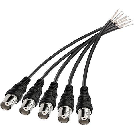 BNC Cable, Female Connector, Copper, 0.2m, PVC, For CCTV Camera (1/5)