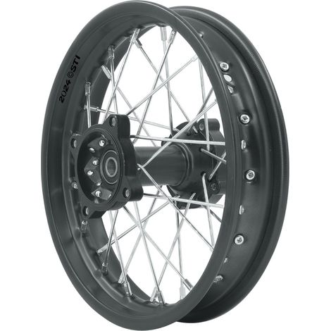 STI Cerchio Posteriore Acciaio e Alluminio 14" Canale 1,85" cuscinetto Ø15mm Colore Nero