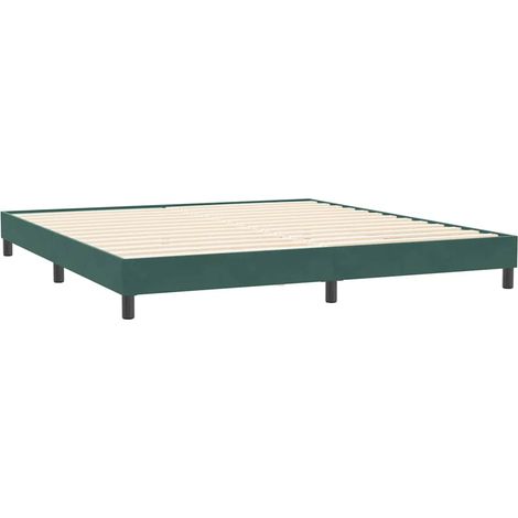 Estructura cama sin colchón terciopelo verde oscuro 200x220 cm vidaXL
