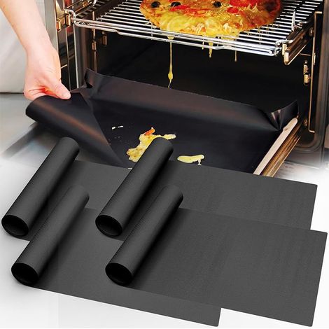 Set di 4 tappetini antiscivolo per forno e microonde in fluoropolimero - in fibra di vetro - resistenti al calore - non (1/2)