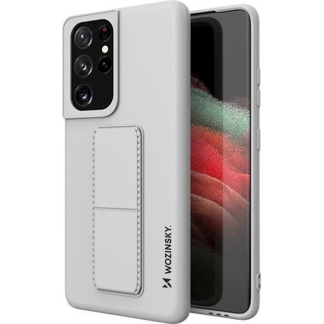 Samsung Galaxy S21 Ultra 5G Kickstand Case Silikonhülle Grau (1/5)