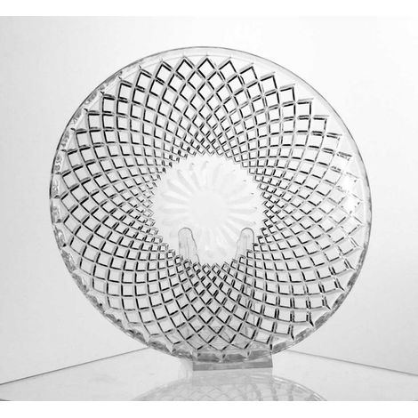 Piatto Centrotavola Decorativo in Vetro Decorato 25 cm (1/2)