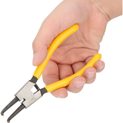 Pince à circlips courbée 7 pouces, acier inoxydable, outil mécanique de maintien pour anneaux de retenue TU-175SB (1/4)
