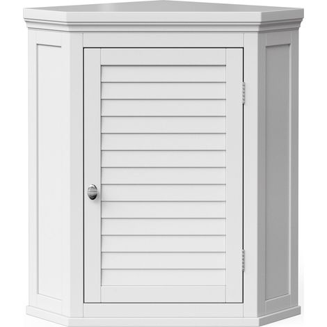 Teamson Home – Armoire murale de salle de bain 57,2 x 38,1 x 61 cm – Bois d'ingénierie durable – 1 porte – Rangement pour espaces confinés – ELG587 (1/5)