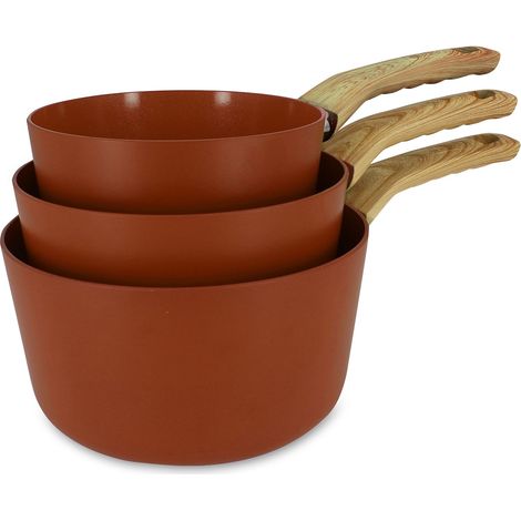 Set de 3 casseroles en aluminium recyclé, COLORAMA (1/3)