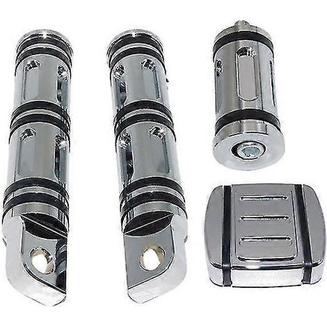 Motorrad-Bremspedalauflagen, Fußrasten, Schalthebelauflagen für Harley Sportster 883, Dyna, Softail, Breakout, Custom Street, XG750 – Fußrasten-Set D