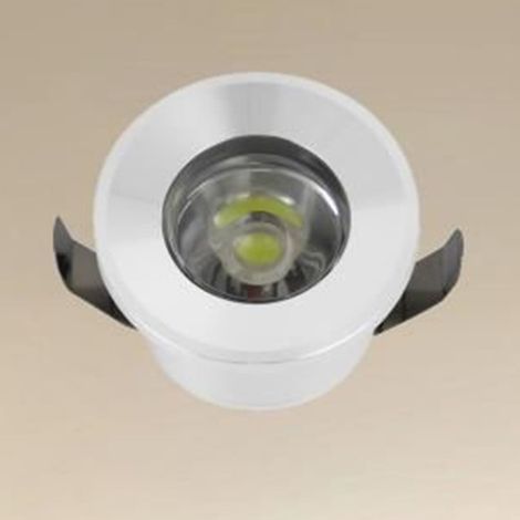 TrAdE Shop Traesio - Faretto 1w Led Incasso A Soffitto Ip20 Bianco Mini Spot Segnapassi Luce Fredda 00205 - (1/4)