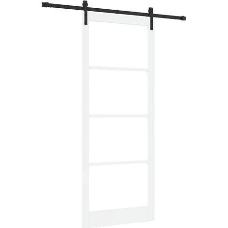 Maison Exclusive - Schiebetür ORKDAL Weiß und Schwarz 93 x 232 cm