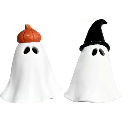 Halloween-Geister-Räuchergefäß, Halloween-Kürbis-Geist-/Hexen-Dekoration, geeignet für den Innenbereich im Büro, 2 Stück (1/4)