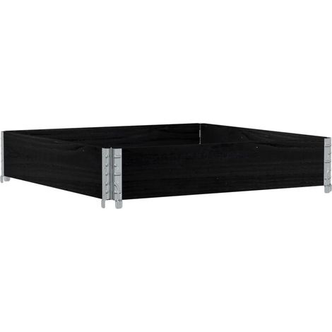 Maison Exclusive - Pflanzkasten Schwarz 100x100 cm Massivholz Kie