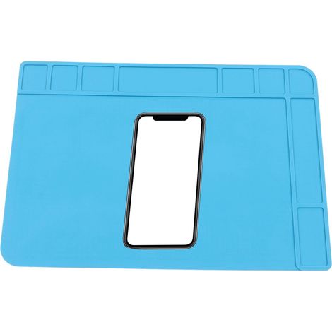 Tapis de réparation en silicone thermo-isolant pour appareils électroniques, tapis de réparation pour fer à souder à air chaud, tapis de travail résistant aux hautes températures (1/5)