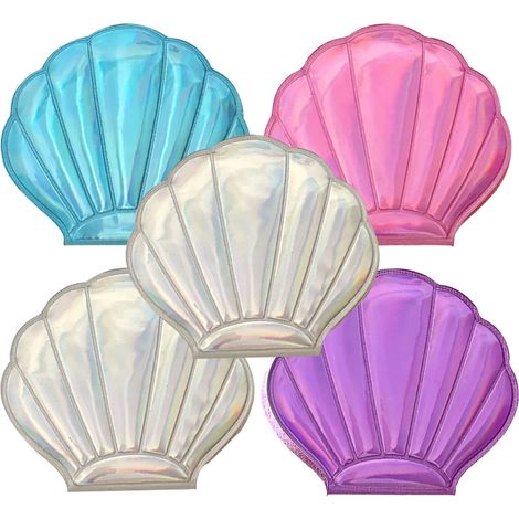 Miroir - 5 Unidades - Redondo - Diámetro 10 Cm - Vidrio Seguro - Acabado Plateado Rosado Azul Violeta Melocotón - Para Baño Maquillaje Higiene Personal (1/5)