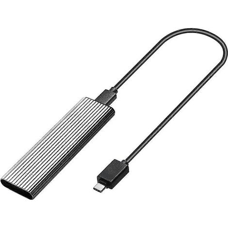 Pour boîtier disque dur externe M.2 SATA NVMe vers USB 3.1, double protocole, 10Gbps, avec CC C, compatible SSD NVMe/SATA, rapide, portable, certifié. (1/4)