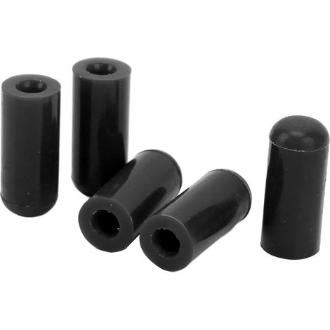 10PCS Bouchon d'extrémité de durite d'admission universel 4mm, silicone résistant à la chaleur, capuchon d'obturation noir pour ligne BOV (1/5)