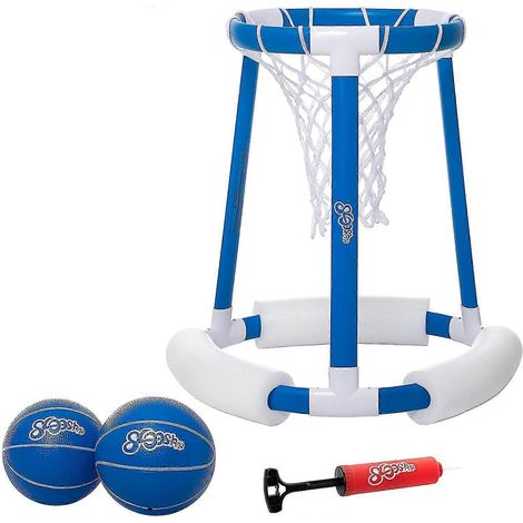 Panneau de basket flottant pour piscine avec panier, 2 ballons et pompe Jeu de water-polo gonflable, jouets de piscine pour enfants et adultes (1/3)